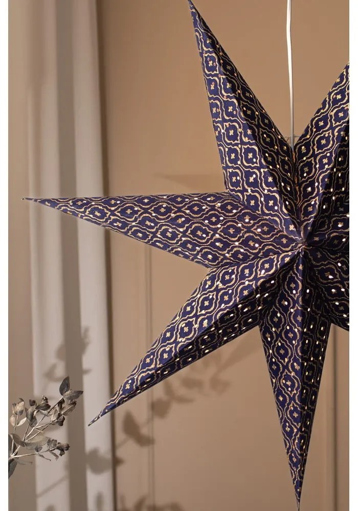 Тъмносиня висяща коледна светлинна украса Baroque – Markslöjd