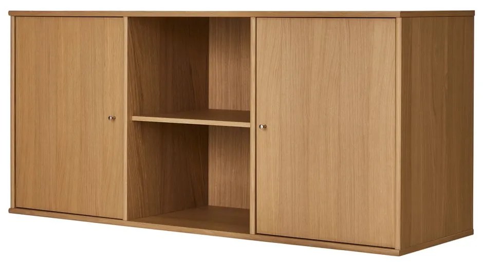 Нисък висящ скрин от декор от дъб в естествен цвят 133x61 cm Mistral – Hammel Furniture