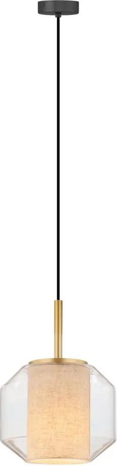 Zuma Line 003064-034742-Полилей на кабел SOLIX 1xE27/25W/230V Ø22 см златист/черен