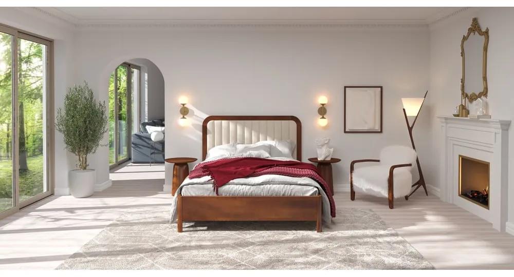 Светлокафяво двойно легло от букова дървесина , 200 x 200 cm Visby Modena - Skandica