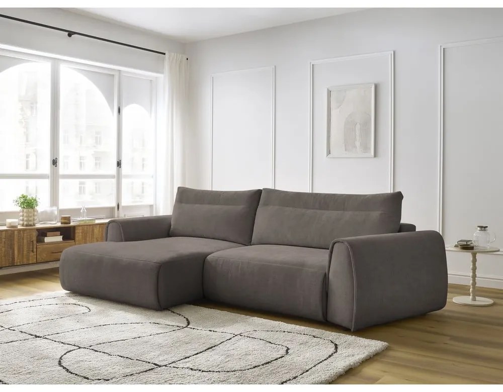 Кафяв ъглов диван Aden – Bobochic Paris