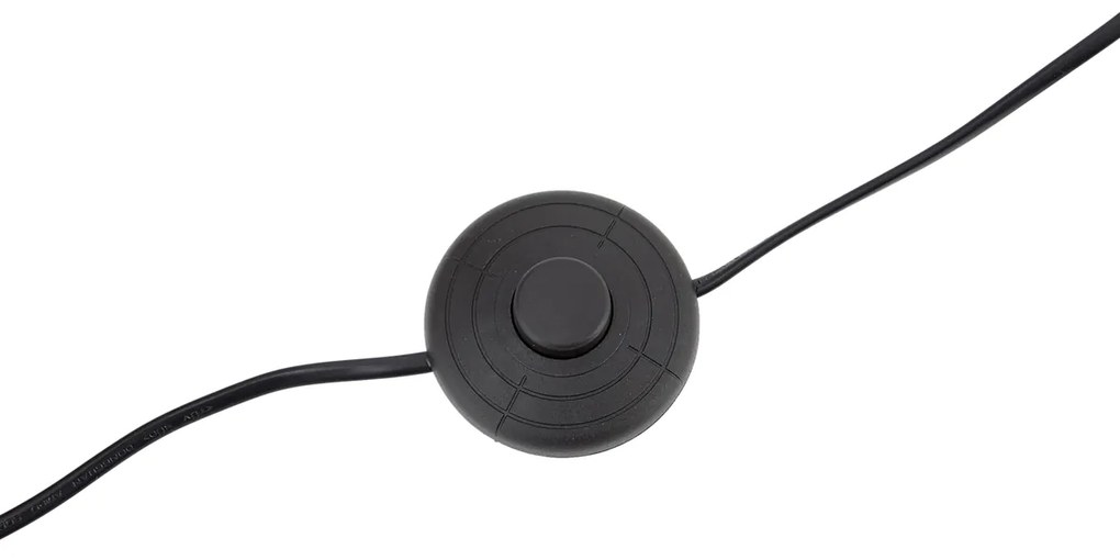 Модерна дъгова лампа месинг с бежов абажур - Vinossa