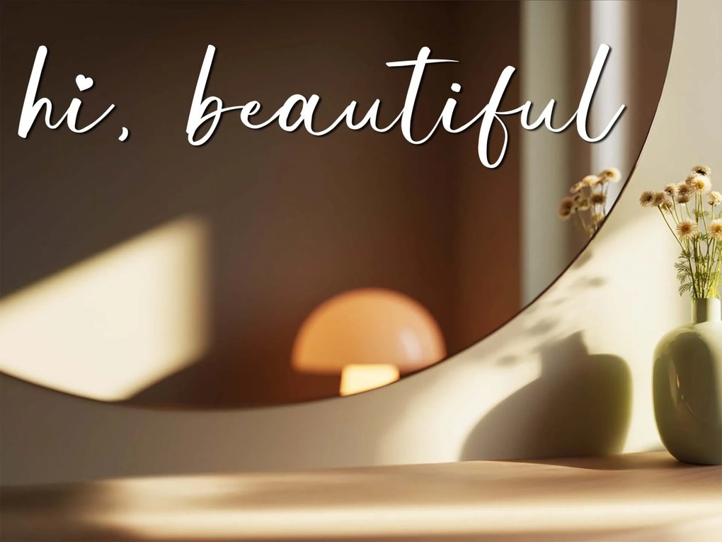 Стикер за огледало S20 – Hi, beautiful 69x14