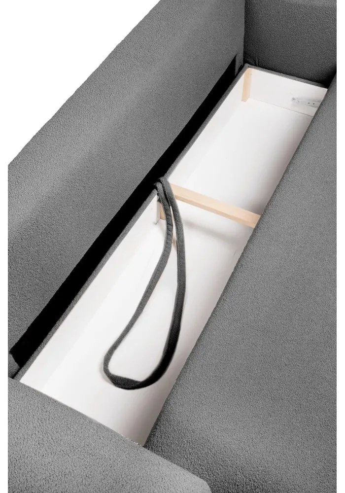 Сив разтегателен диван от букле 247 cm Quinoa – Bonami Selection