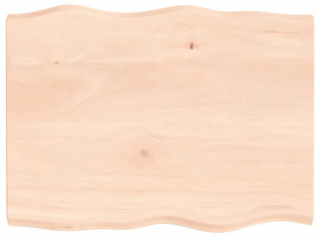 363879 vidaXL Плот за маса 80x60x(2-4) см необработено масивно дърво жив ръб