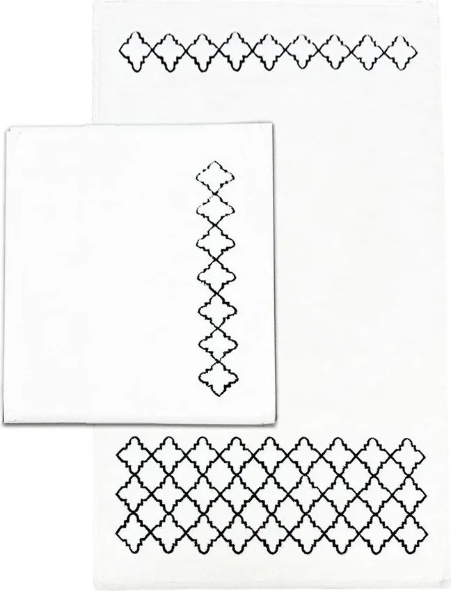 Кремави килими за баня в комплект 2 бр. 60x100 cm Luxury – Foutastic