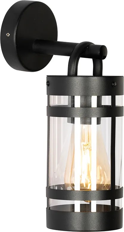 Интелигентна външна стенна лампа черна IP44 вкл. WiFi A60 - Ruben