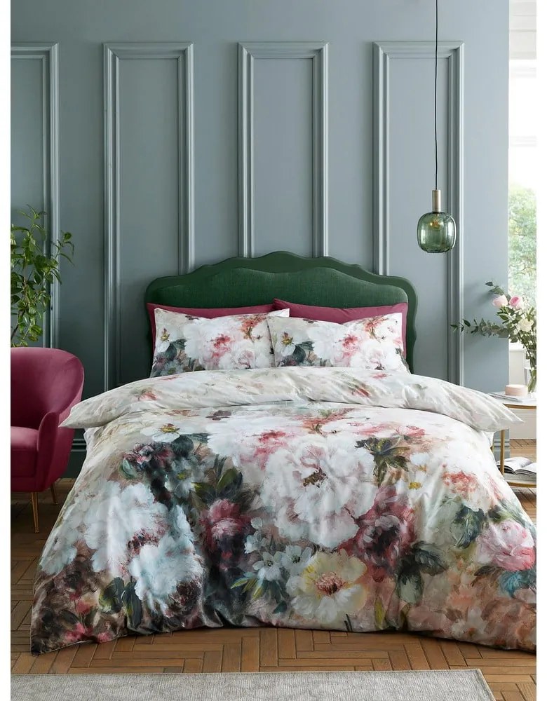 Двойно удължено памучно спално бельо 230x220 cm Rose Bloom – RHS