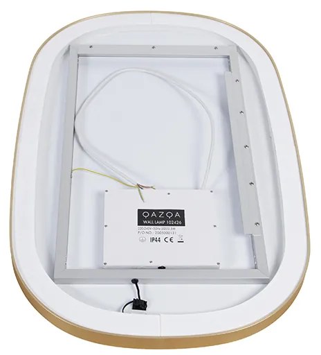 Огледало за баня златно с LED с сензорен димер овално - Miral