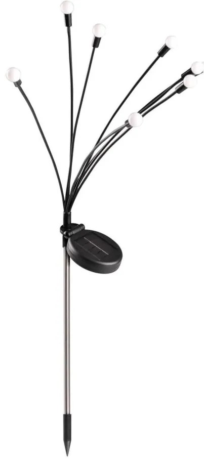 LED соларна лампа FIORINI 8xLED/1,2V 600 mAh IP44 черна