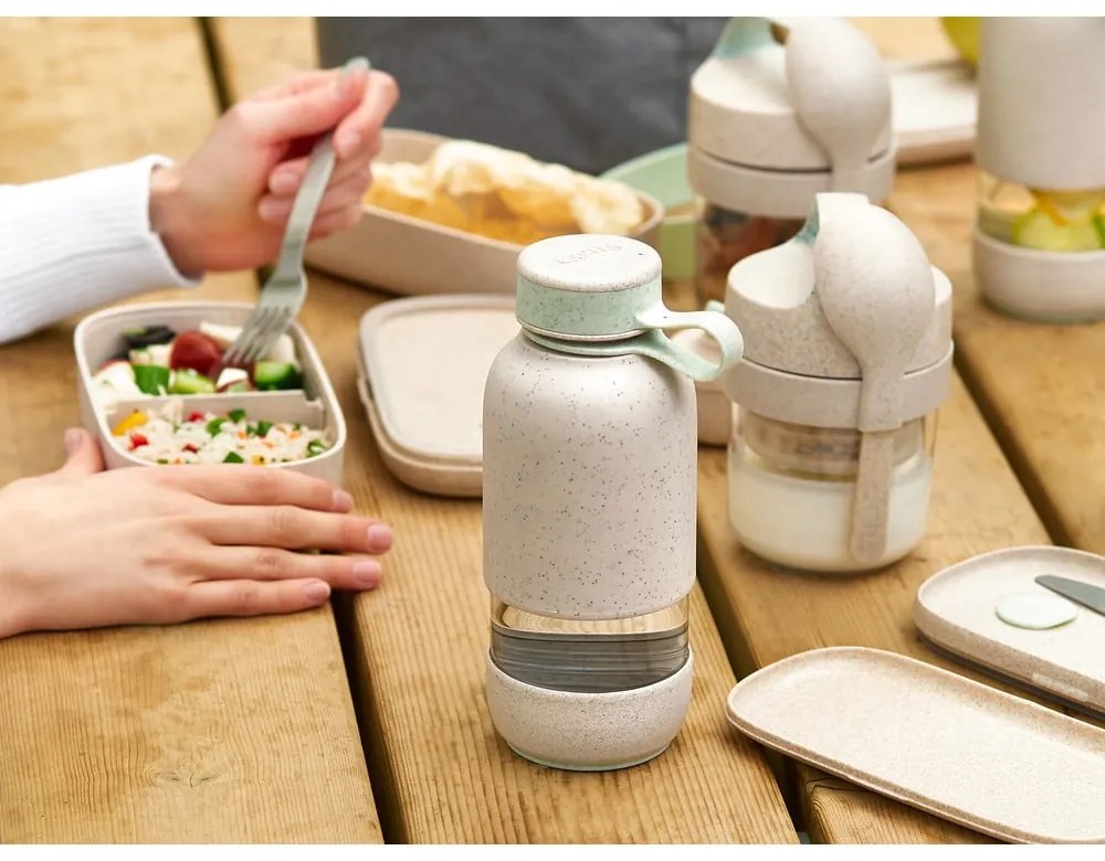 Кремава бутилка за пътуване стъклена бутилка 500 ml To Go Organic – Lékué