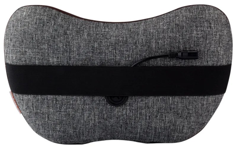 Масажираща възглавница Medivon Travel Massage Pillow, Shiatsu, 2 скорости, 8 глави, Затопляне, Отпускане на кожата и мускулите, 2 посоки, Сив/кафяв