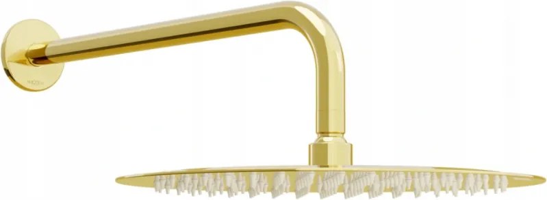 Mexen Slim 30 см дъждовен душ с душ рамо, злато - 79230211-50