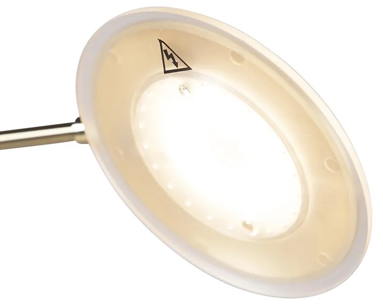 Подова лампа злато с лампа за четене с LED и USB порт - Sevilla