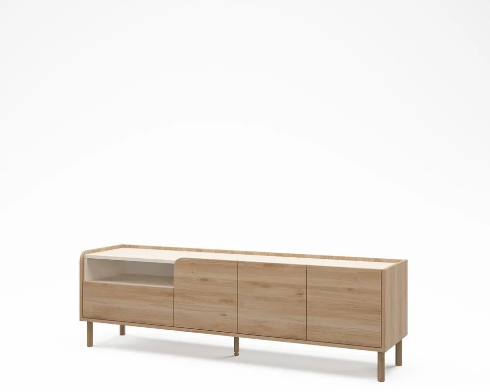 Маса за телевизор от дъбов декор в естествен цвят 180x55,5x44 cm Monza – Marckeric