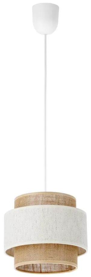 Пендел на кабел BOHO 1xE27/60W Ø 20 см крем/юта