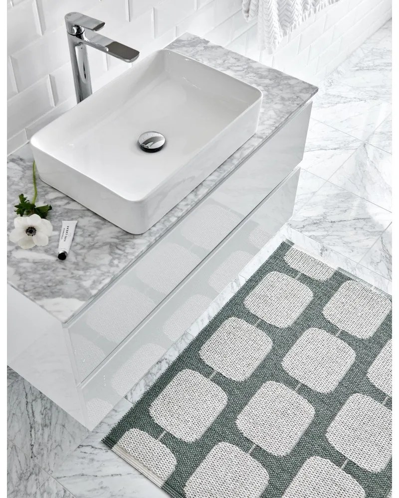 Зелен и кремав килим за открито и закрито 70x100 cm Sten Army – Pappelina