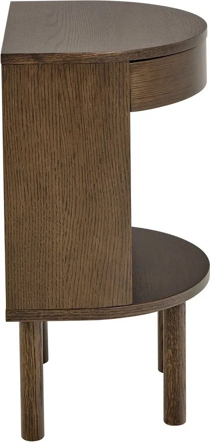 Нощно шкафче от декор от дъб в тъмно естествен цвят Paron – Actona