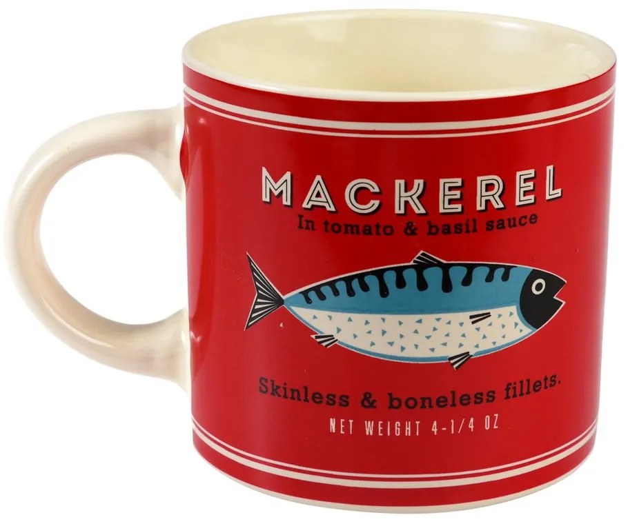 Червена/кремава керамична чаша 350 ml Fish – Rex London