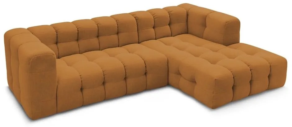 Ъглов диван в цвят жълта охра (десен ъгъл) Cloud – Bobochic Paris