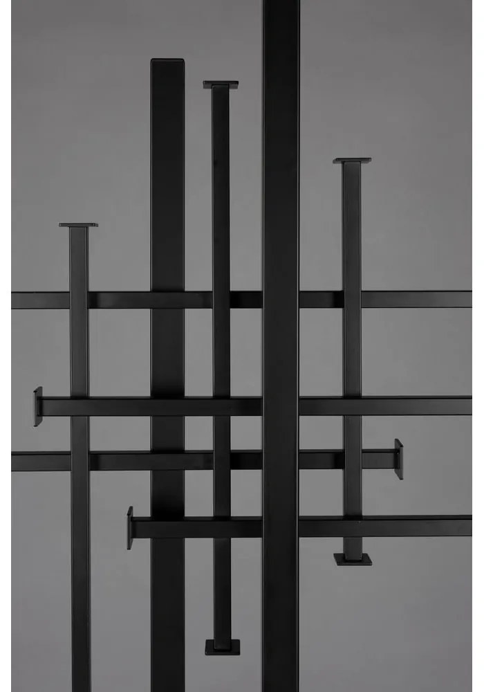 Черна стоманена стойка за връхни дрехи 71x185 cm Rumex – Dutchbone