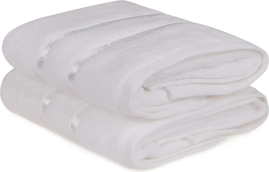 Комплект от 2 бели памучни кърпи , 50 x 90 cm Dolce - Foutastic