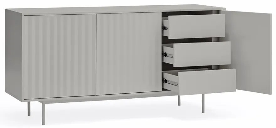 Сив нисък скрин 159x80 cm Sierra – Teulat