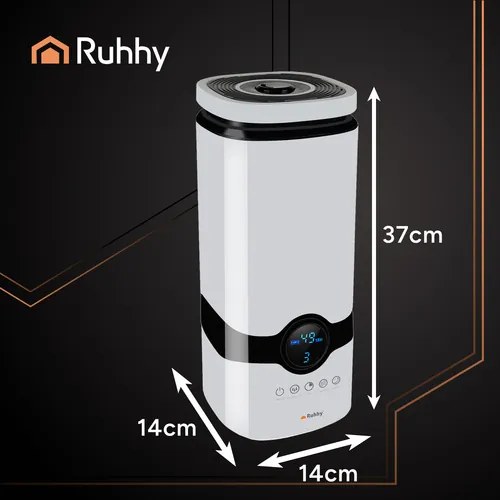 Ултразвуков овлажнител за въздух Ruhhy 4L — С йонизация, ароматерапия и хигрометър