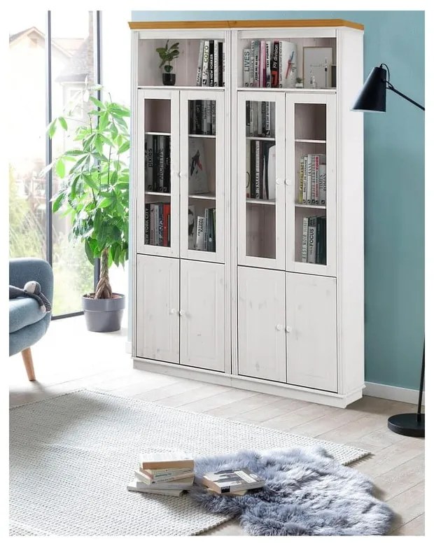 Бяла витрина от масивен бор 148x223 cm Anita – Støraa