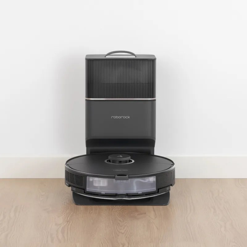 Прахосмукачка робот Roborock S8 Plus Schwarz S8P52-00, 69W, 5200 mAh, 6000Pa, Моп, LiDAR картографиране, 750 мл, 4 сензора, Автономност до 180 мин, Черен