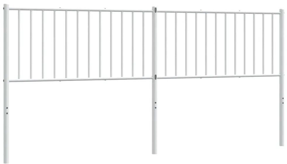 350968 vidaXL Метална резервна табла за легло, бяла, 193 см