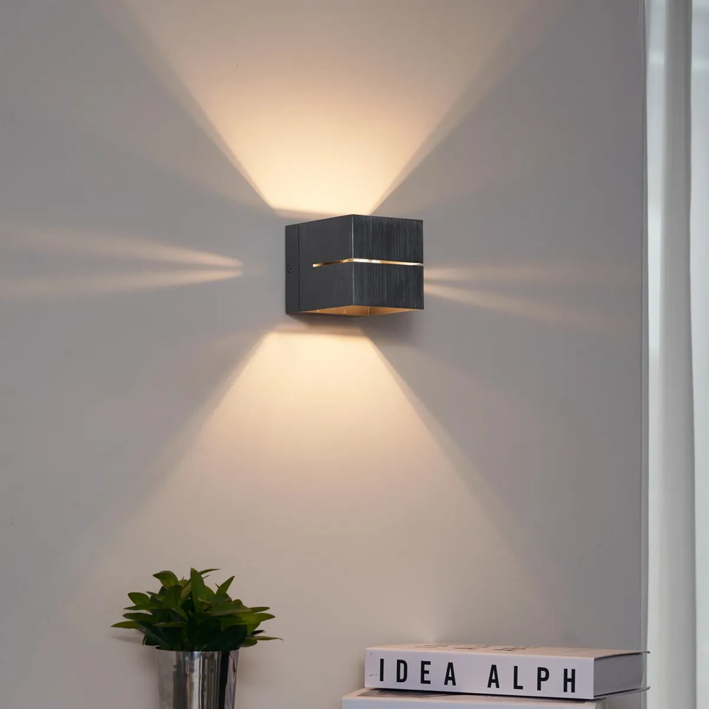 Модерна стенна лампа от ковано желязо със светлинен ефект - Transfer Groove