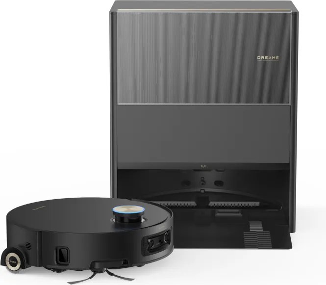 Прахосмукачка робот Dreame Aqua10 Ultra Roller Complete RLH71DE-2, 30000 Pa, 180 мин, 3.5/4 л, VersaLift LDS, AquaRoll and Seal, Гласово управление, AI камери, Черен