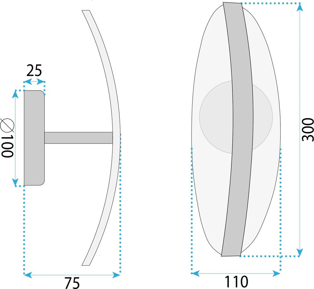 Аплик LED G130-W Gold