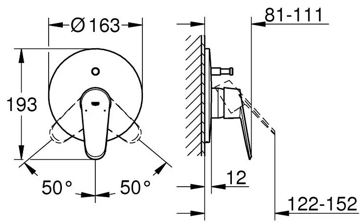 Exterior parts of bathroom faucet Euпрътisc Cosmopolitan