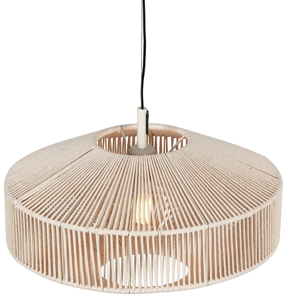 Japandi висяща лампа кафяво въже 46 см - Svea