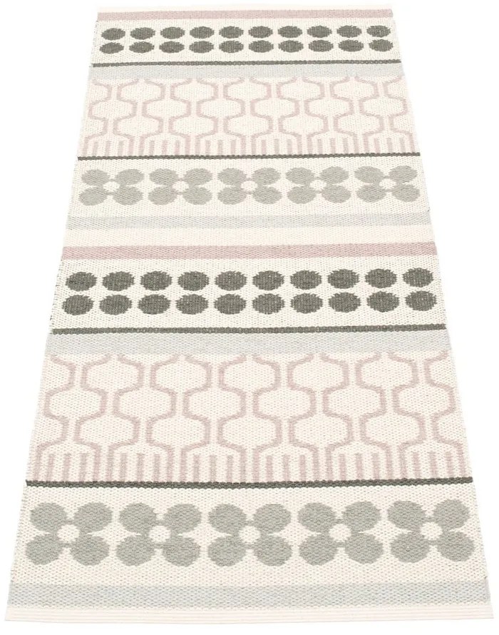 Светлорозова и сива пътека за открито и закрито 70x180 cm Asta Pale Rose – Pappelina