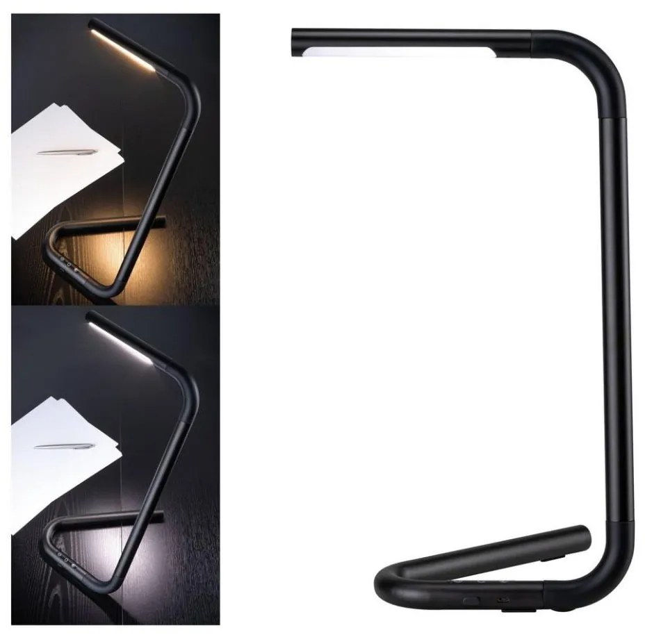 Paulmann 95424- LED 4,5W регулируема настолна лампа FLEXLINK 5V/USB черна