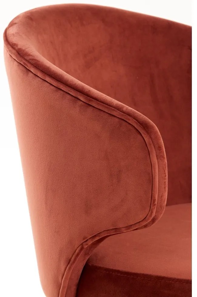 Светлочервени тапицирани трапезни столове в комплект 2 бр. Kosaka – Light & Living