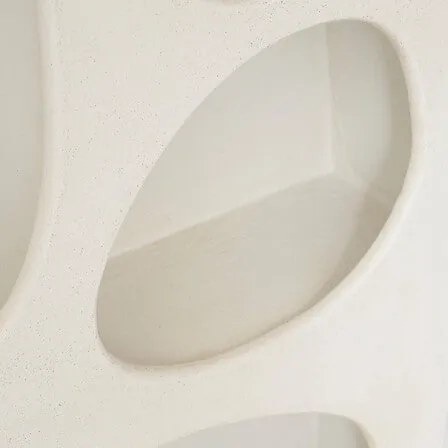 Органичен рафт за стена atmosphera Chesni, MDF, Бял, 79,5x18x122 см