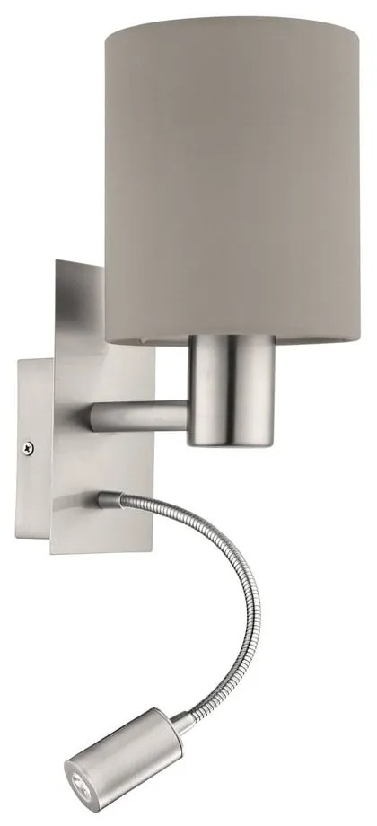 LED стенна лампа в сив и сребрист цвят PASTERI – EGLO