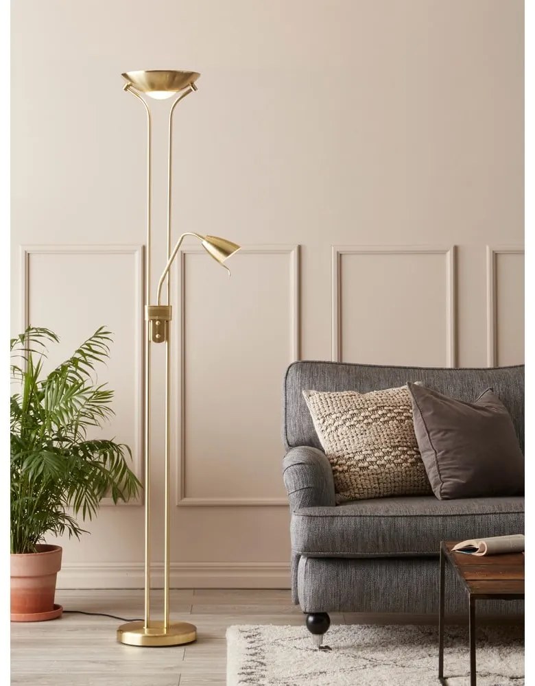 Подова лампа златна с метален абажур (височина 180 cm) Detroit – Markslöjd