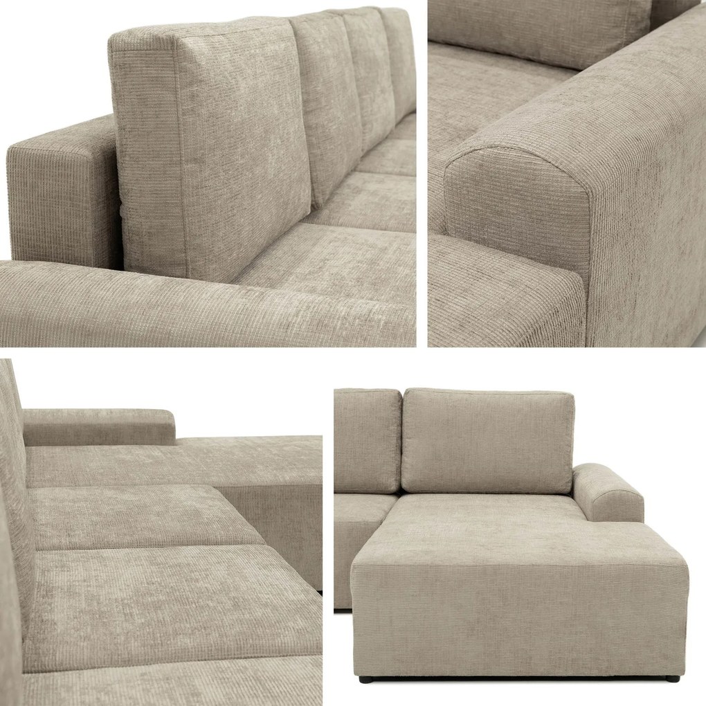 Ъглов диван Bella XL-Бежов