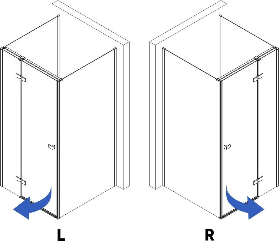 Душ кабина Rea Atlas 80x90 Brush Gold