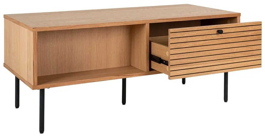 Масичка за кафе с дъбов плот в естествен цвят 50x100 cm Kyoto – House Nordic