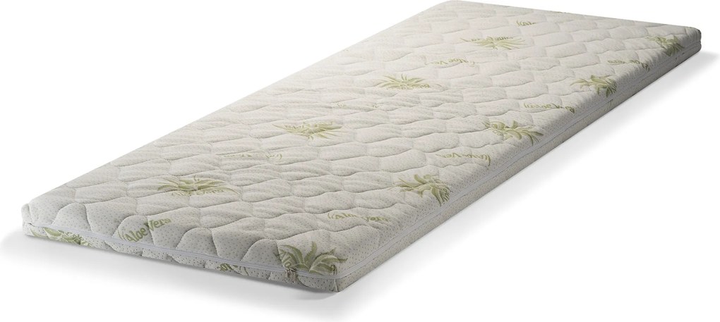 Топ матрак Sleepy, Aloe Memory, 180x200x6, Среден към мек, Мемори пяна