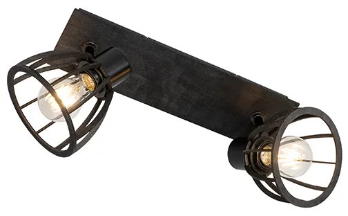 Индустриален плафон черен 2-светлина - Fotu