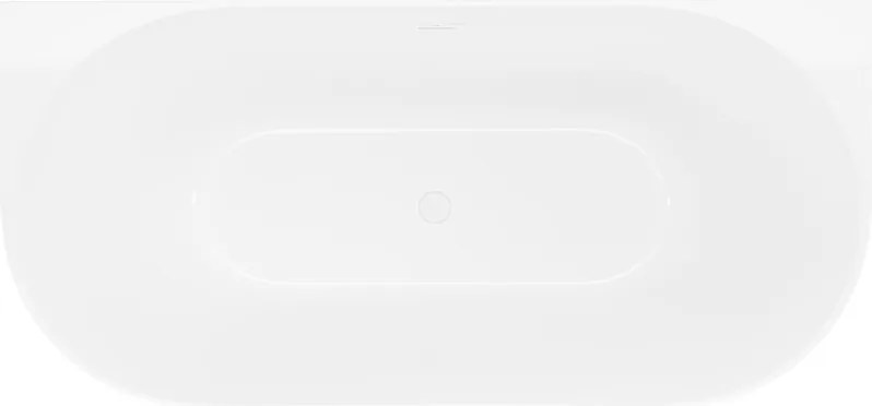 Mexen Oval Slim свободно стояща вана до стена 170 x 80 см, бяла, бял преливник - 52661708000-20
