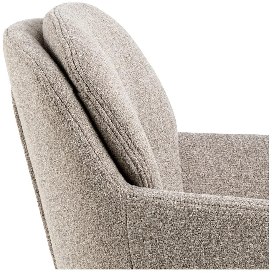 Бежов тапициран трапезен стол с подлакътници Dora – Actona