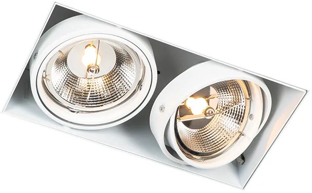 Вграден прожектор бял GU10 AR111 без рамка 2 лампи - Oneon